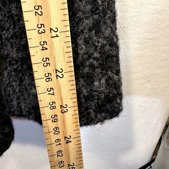 Anne Klein Wool Hooded Coat Womens M Winter Overcoat Warm Cozy Minimalist Office - Picture 9 of 13